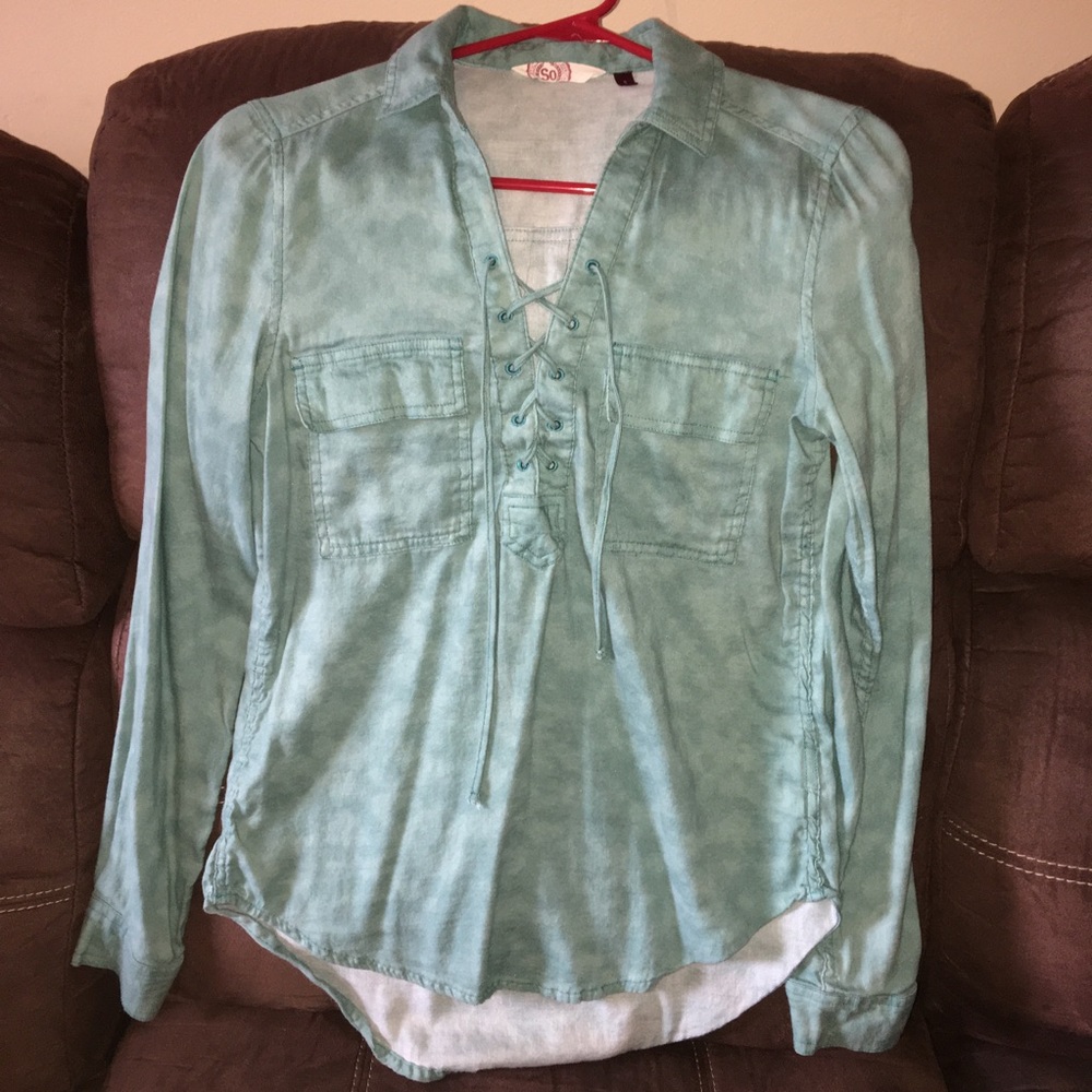 Cute lace up top